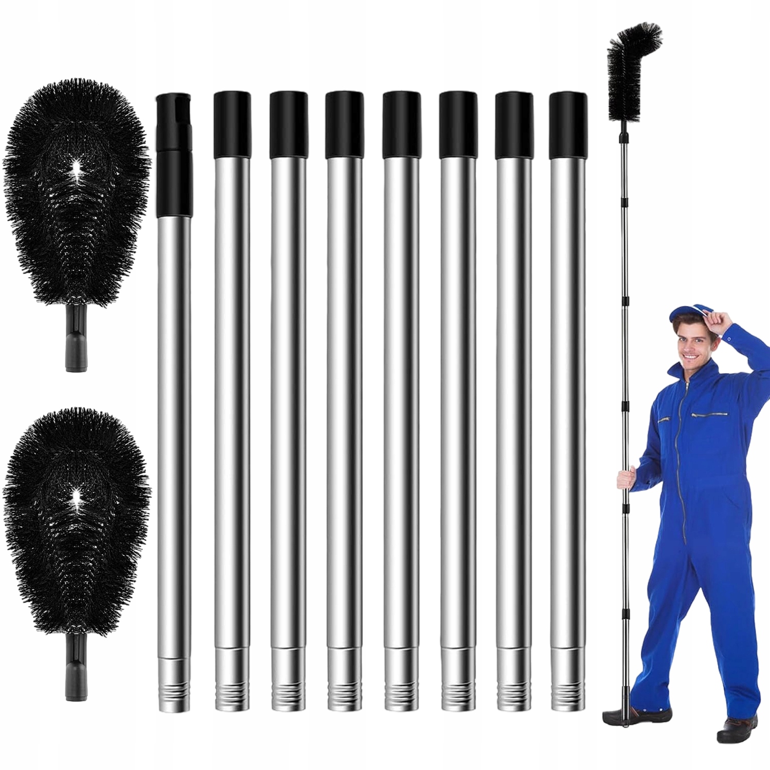 Levně Metla teleskopický kartáč Nástroj na prachové pavučiny a zákoutí 310 cm