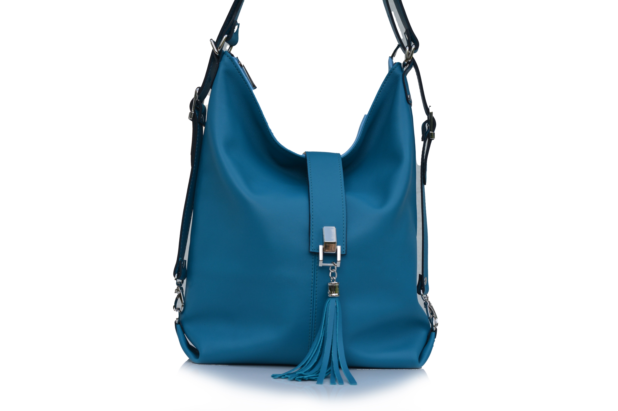 SKÓRZANY PLECAK TORBA 2W1 WOREK SHOPPER A4