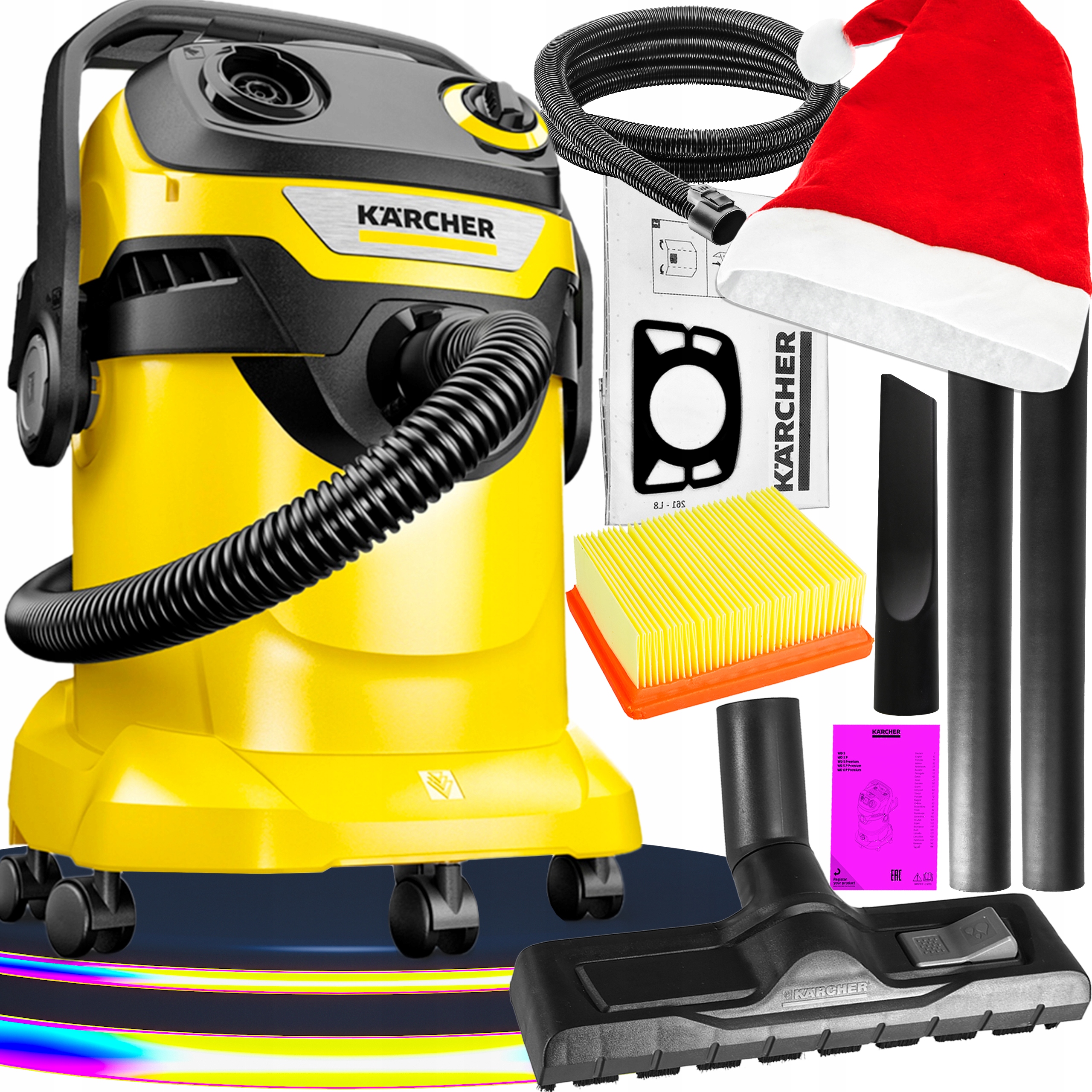 KARCHER BEZSÁČKOVÝ VYSAVAČ WD 3 NEW model TURBO VÝKONNÝ 4500W