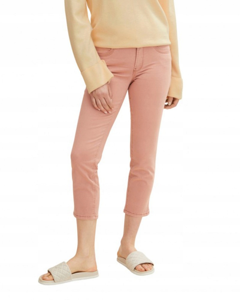 Tom Tailor Růžové Úzké Nohavice Džíny Úzké Nohavice Krátké Nohavice 25/26 6FA