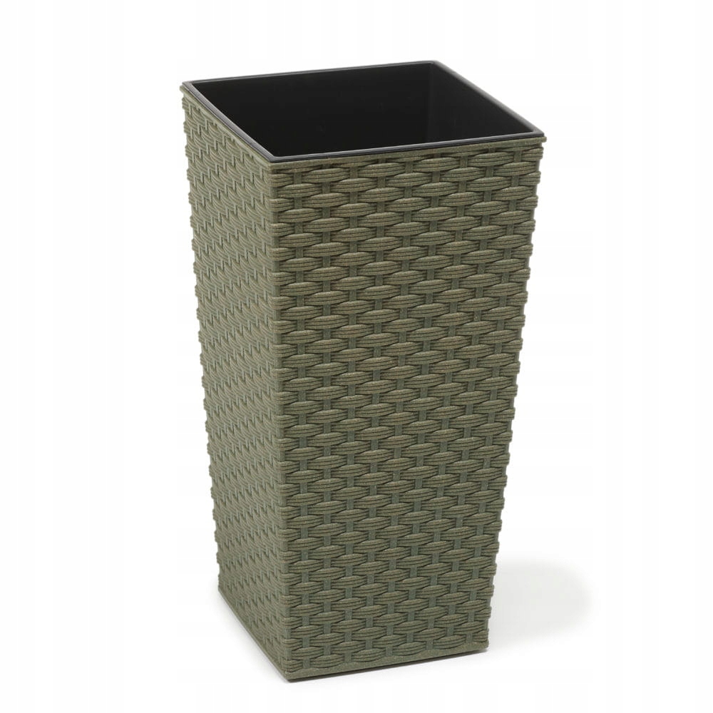 

Doniczka Finezja Eco 250x250 rattan- zielony leśny
