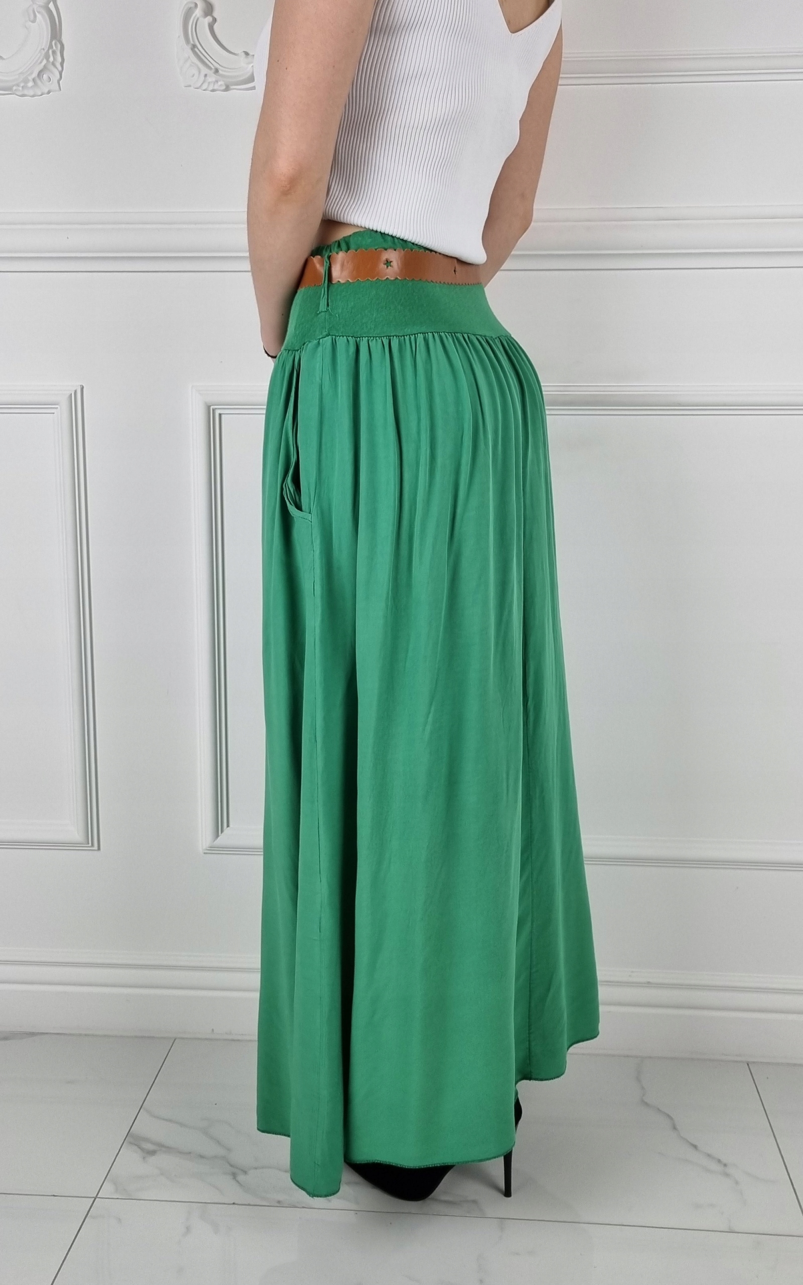 ZWIEWNA DŁUGA SPÓDNICA MAXI DO KOSTEK BOHO DAMSKA Zapięcie brak