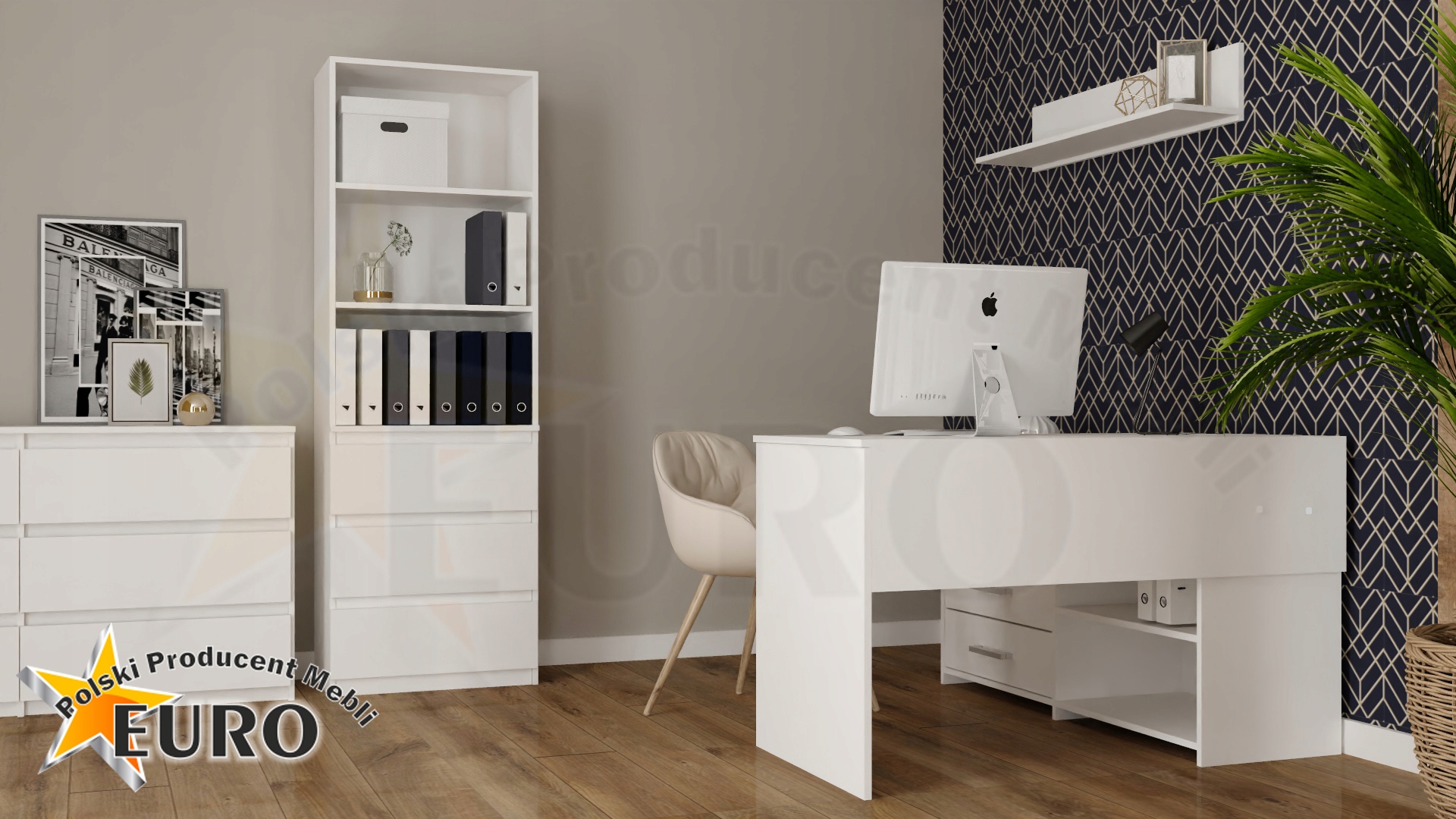 Biurko narożne Rafał białe Marka Euro-Meble