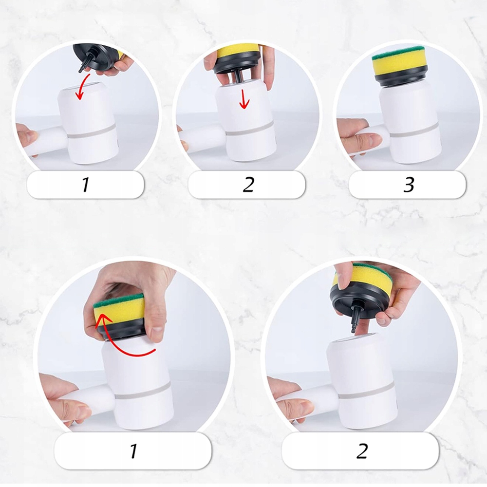 Ręczna Elektryczna Szczotka do Czyszczenia do Domu Bezprzewodowa 6 Adaptery Typ szczotka elektryczna