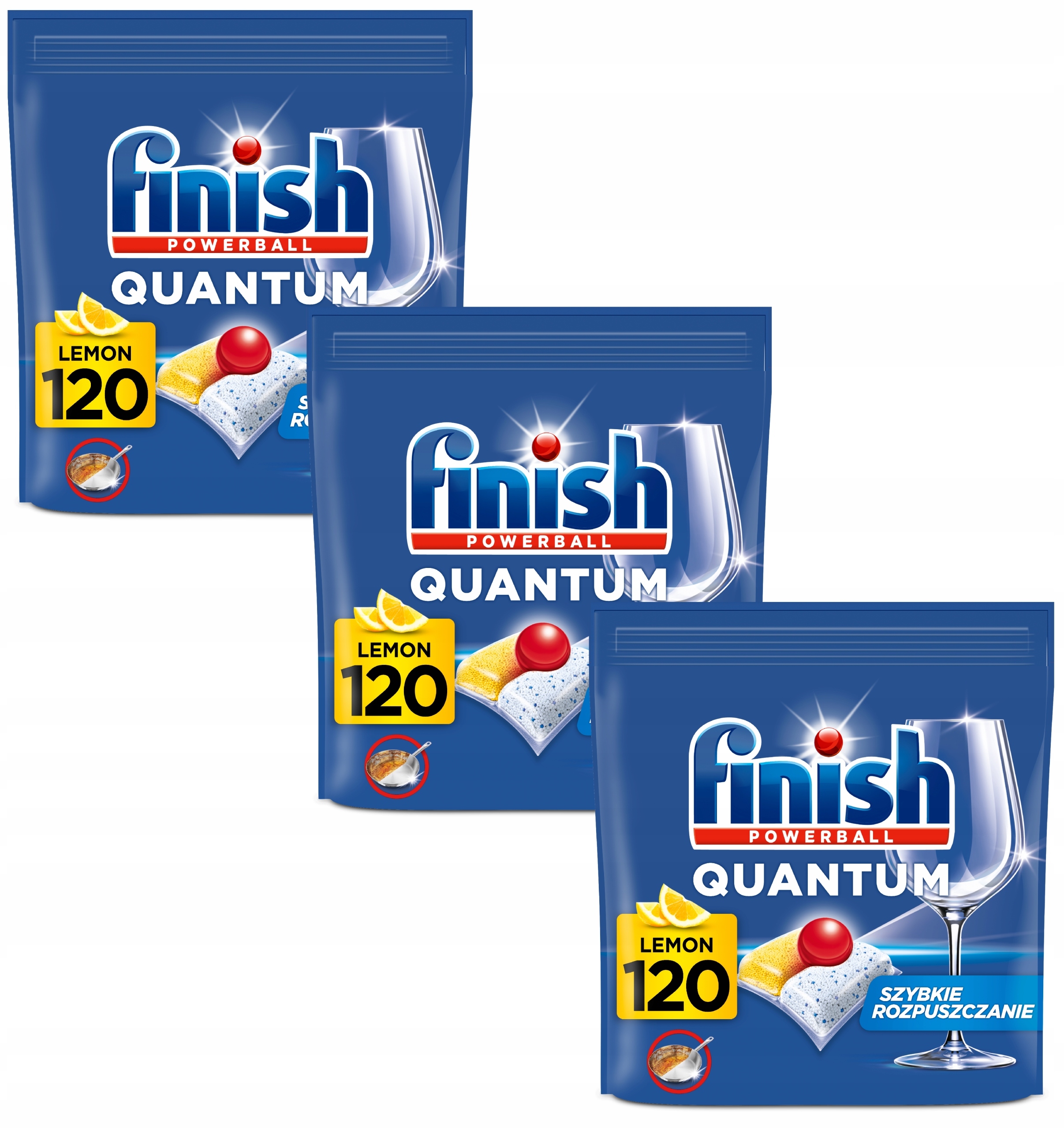 Levně Kapsle Finish Quantum All in 1 lemon 3x120 360