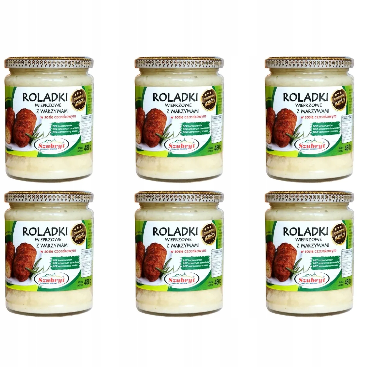 Konzervované potraviny Szubryt – Vepřové rolády se zeleninou 480 g – 6 ks