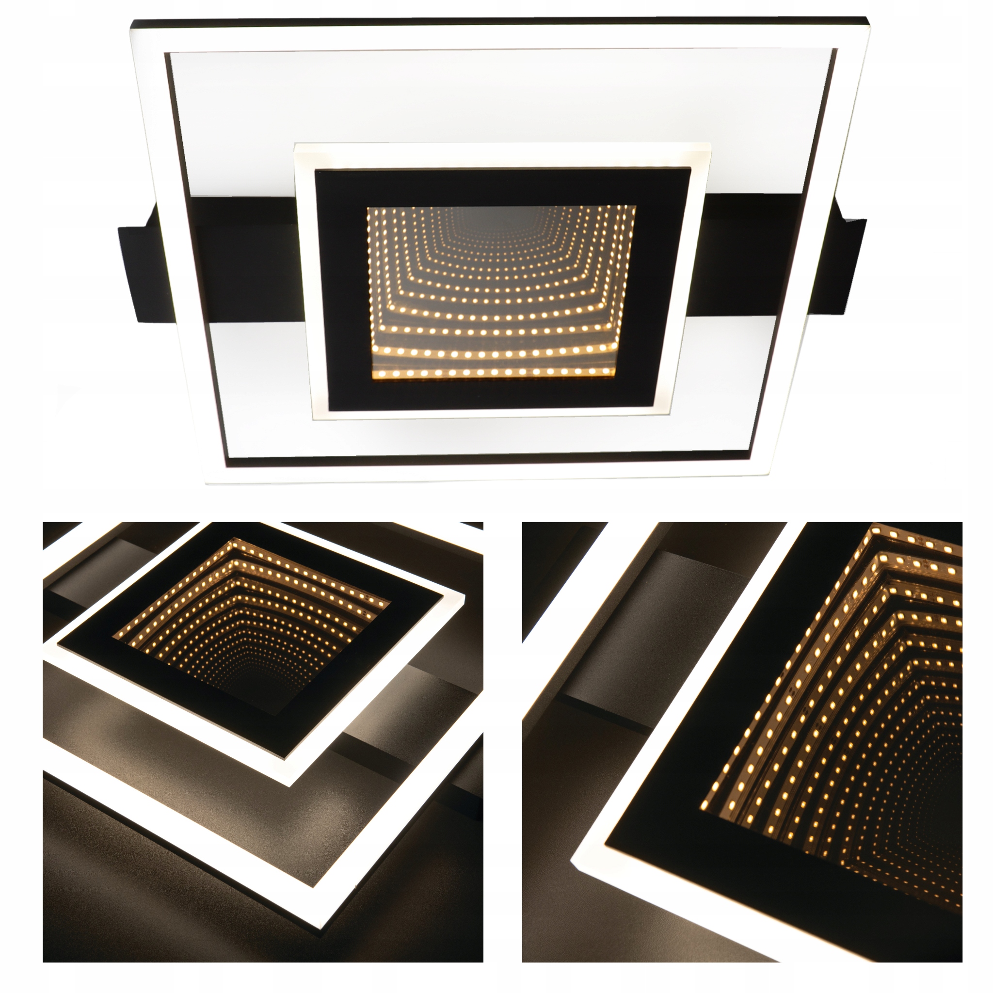 Lampa sufitowa oprawa plafon panel LL Ervie Led efekt 3D kwadratowa