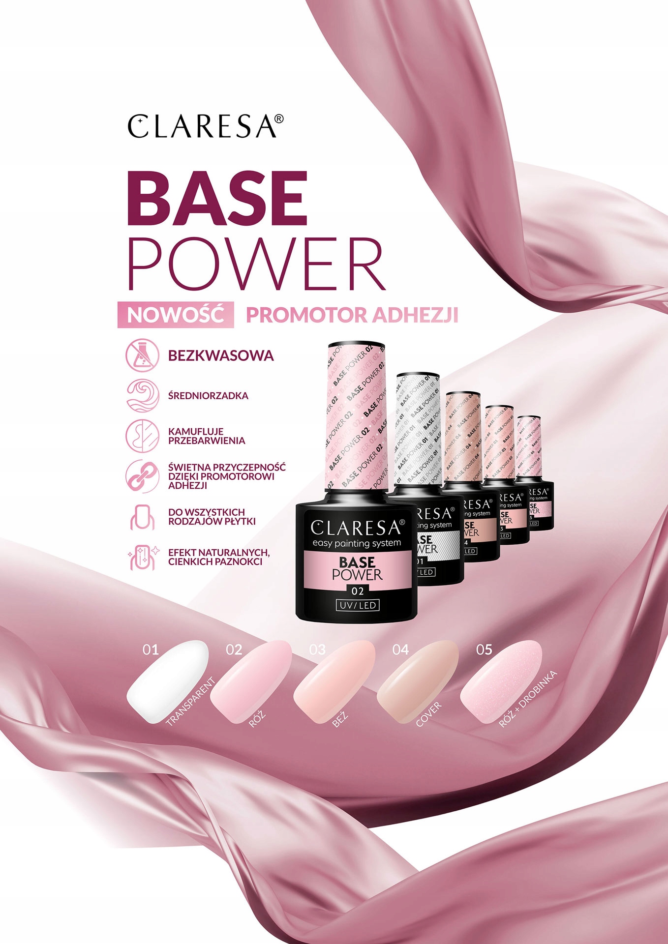 CLARESA BAZA POWER BEZKWASOWA HYBRYDOWA COVER 04 Rodzaj budująca