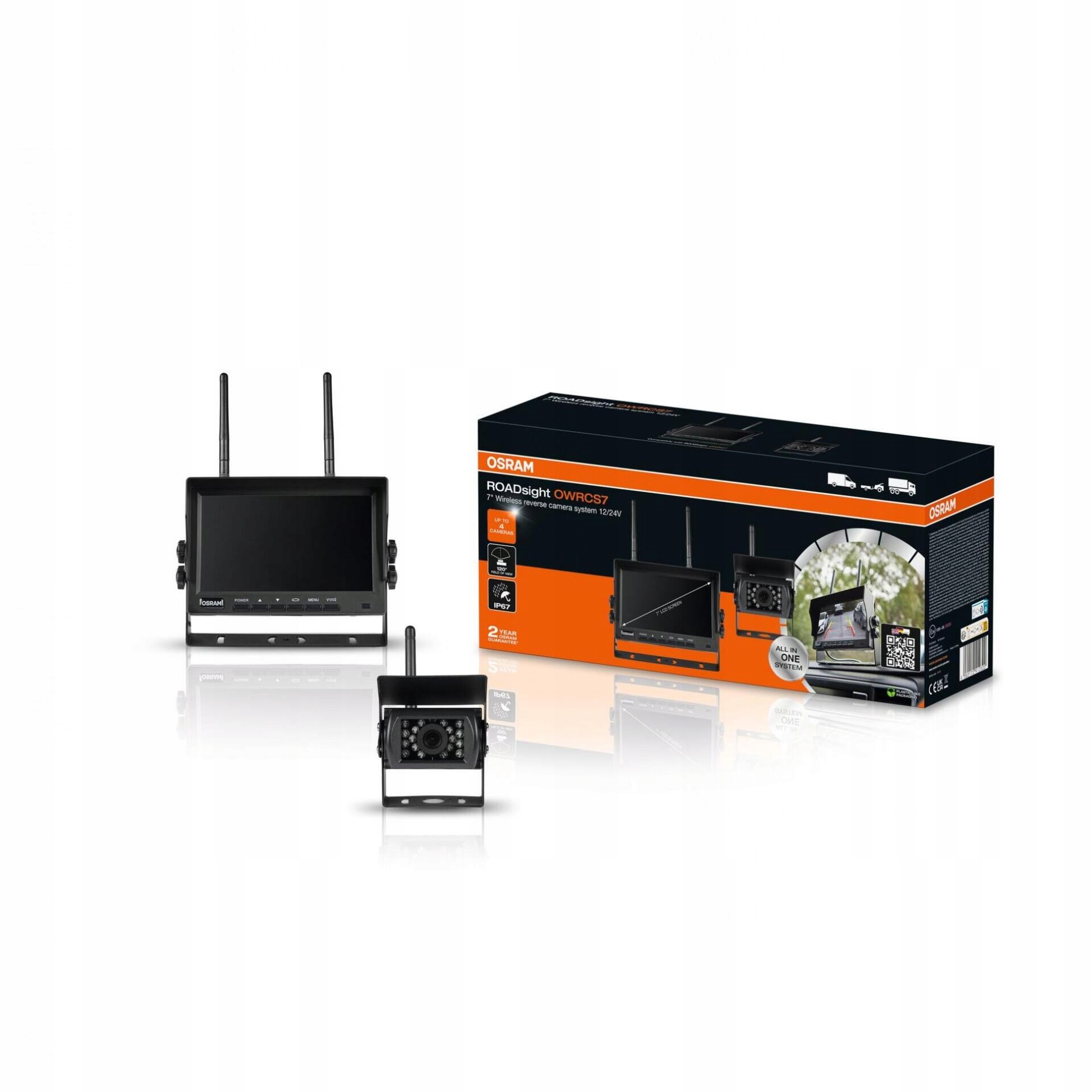 Osram ROADsight 7 palcov bezdrôtová zadná kamera 12/24V OWRCS7