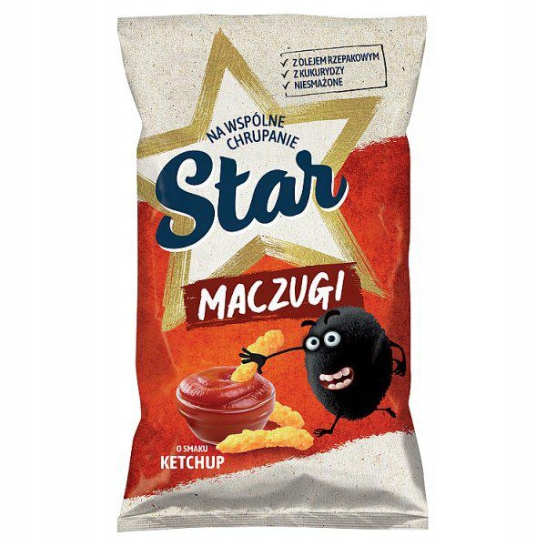 18 Sztuk Star Chrupki Kukurydziane Maczugi Ketchup 80G