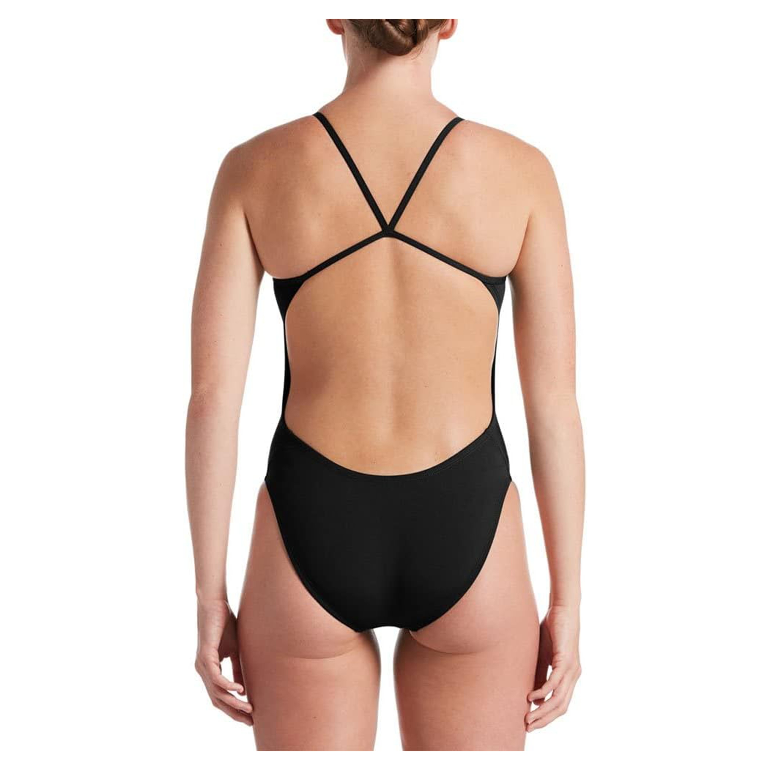 Jednodílné plavky Nike Solid Lace Up černé [velikost 34]