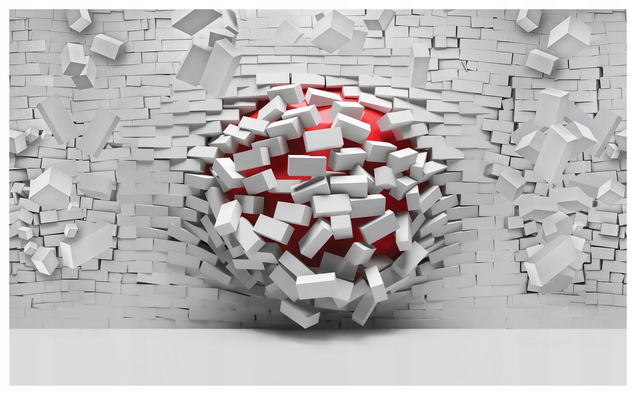 Fototapeta Červená cihlová koule loft minimalismus moderní 254x184 lepidlo