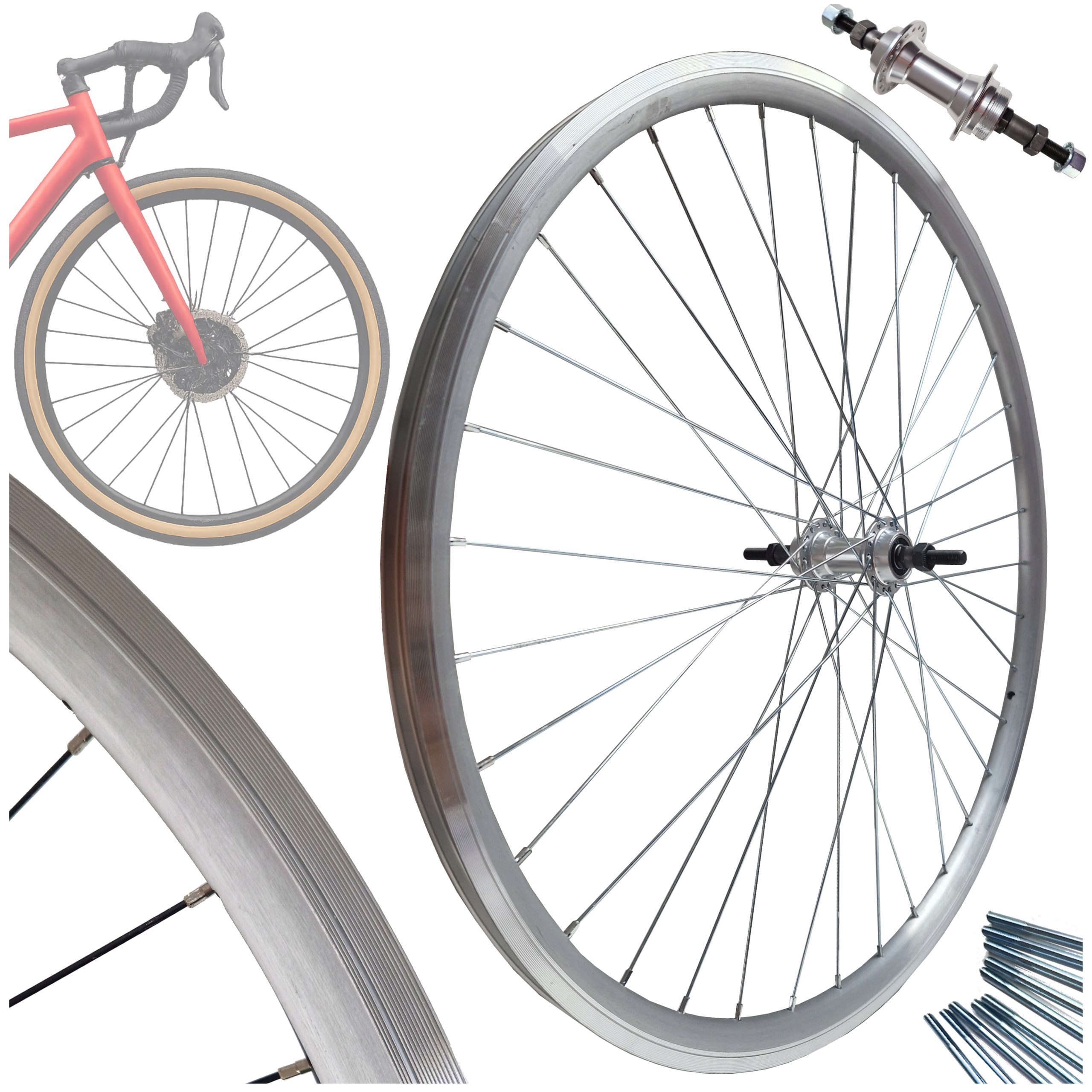 Přední Kolo Na Kolo 28 Palců Epicycle Rivo 19 Vb Stříbrné Zesílené