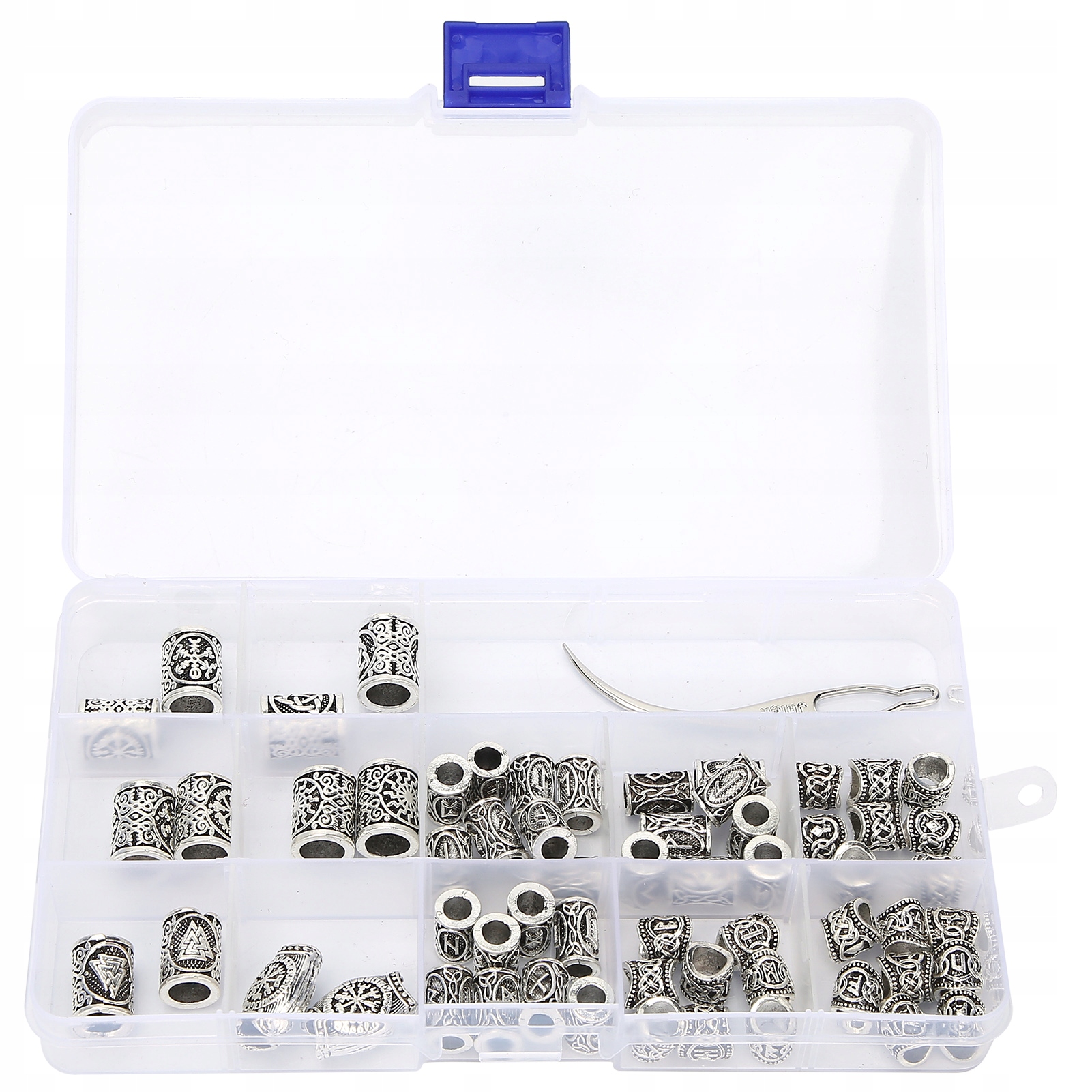 Sada Korálky Na Vousy Vlasy Severské Korálky Vikinga Runy 61 Kusů