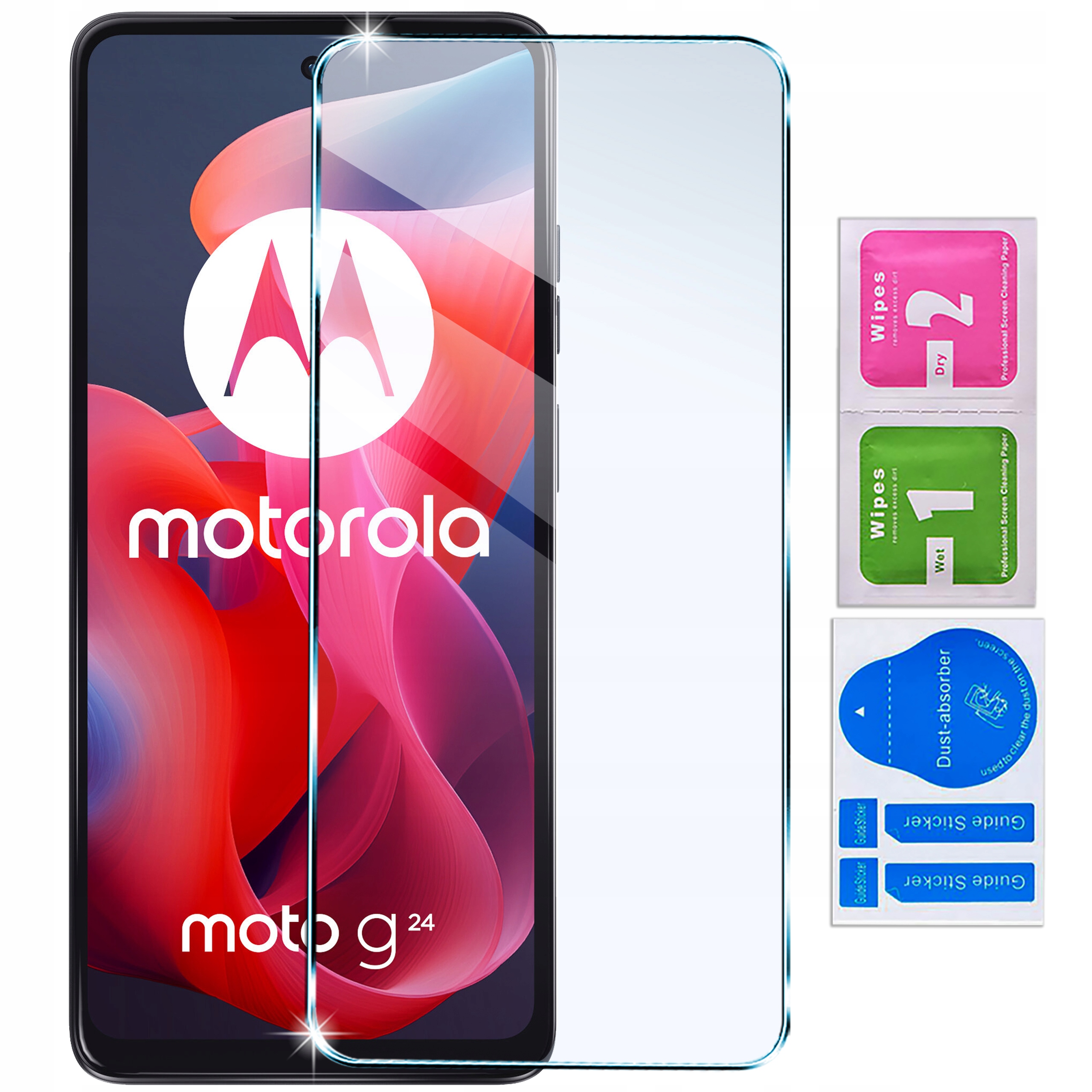 ETUI SKÓRZANE do MOTOROLA MOTO G24|G04 MAGNETYCZNE BOOK CASE TOKRA SZKŁO 9H Typ etui z klapką