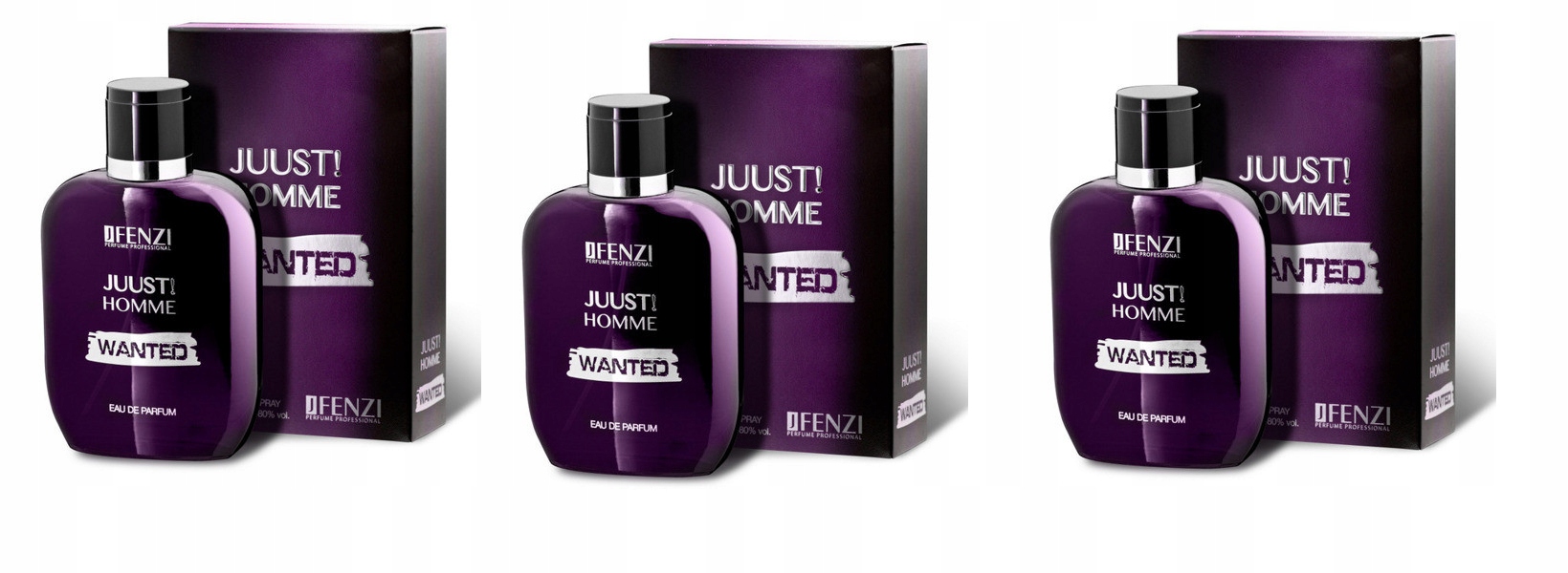 JFenzi Yuust! Homme Wanted 3x100ml parfémovaná voda