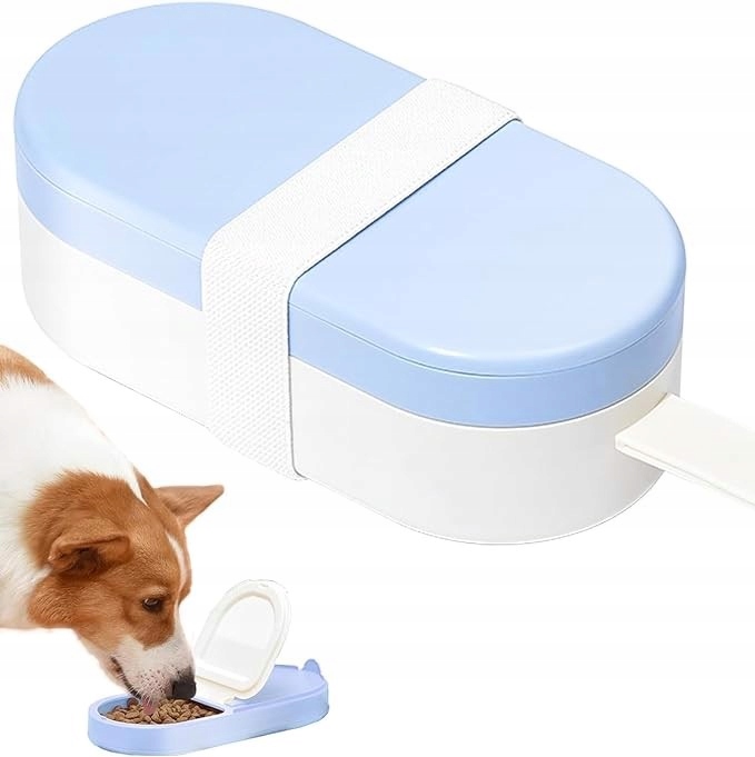 Levně Nádoba Na Krmivo Pro Psa Láhev Na Vodu Turistická Napáječka Miska 2V1