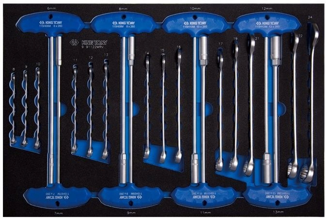 Kľúče očkoploché 8-24 mm Nástrčné Typ T 8-13 mm King Tony