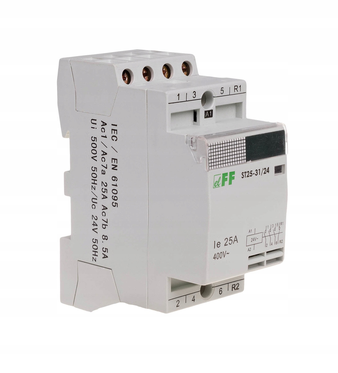 Modulární stykač ST25-31/24 Modulární stykač kontaktů 3NO+1NC I=25A nap.