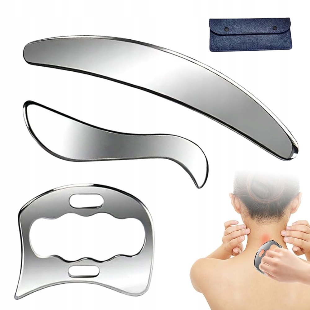 Destička Gua Sha Gua Sha Deska Masážní Přístroj Na Obličej Nerezová Ocel Na Záda
