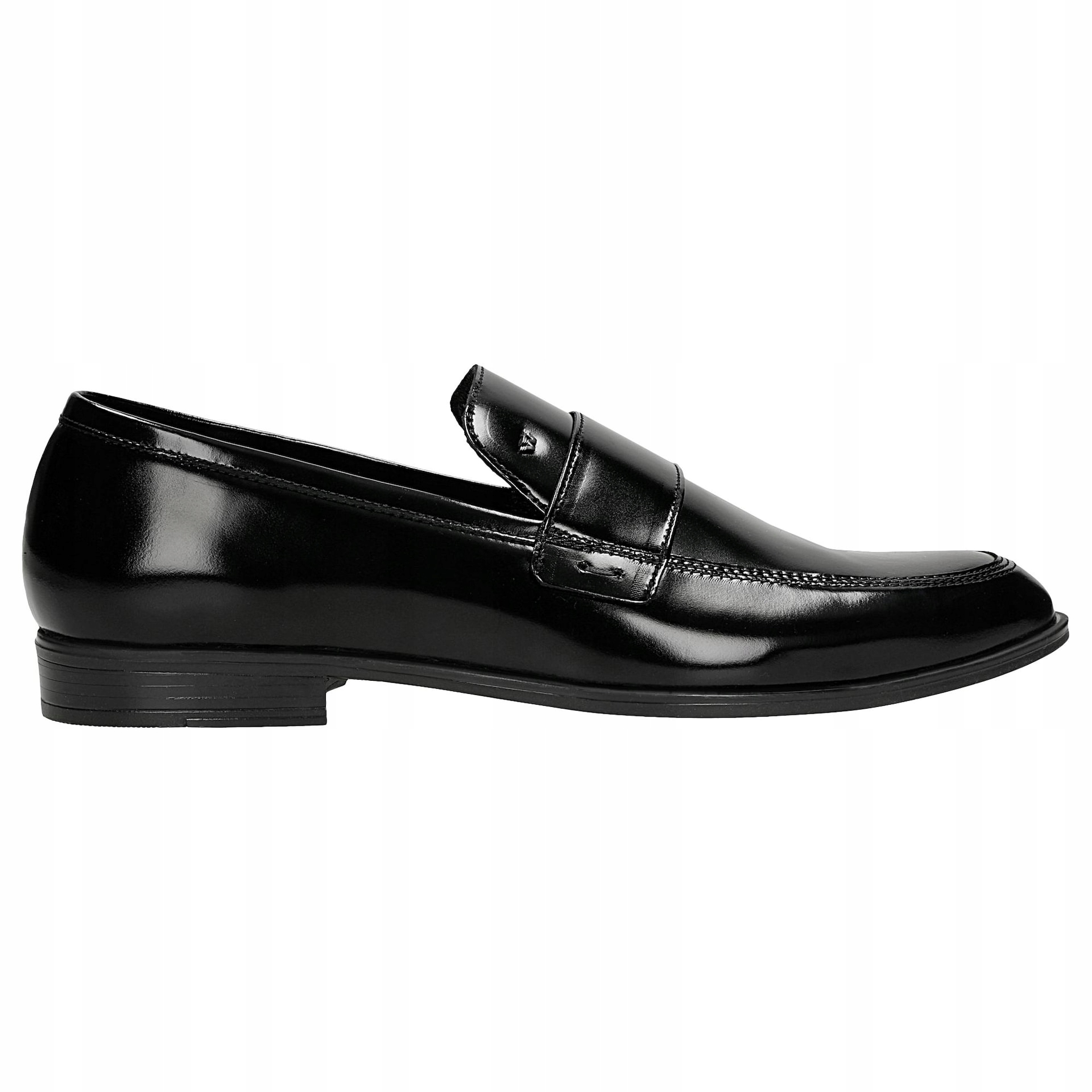 Černé kožené pánské mokasíny vel. 40