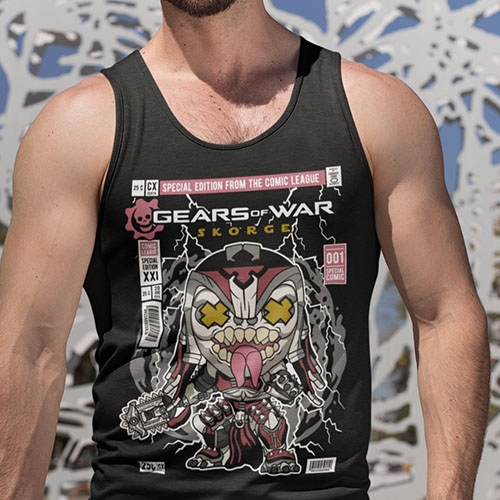 TANK TOP FILMOWE GEARS OF WAR SKORGE Marka inna