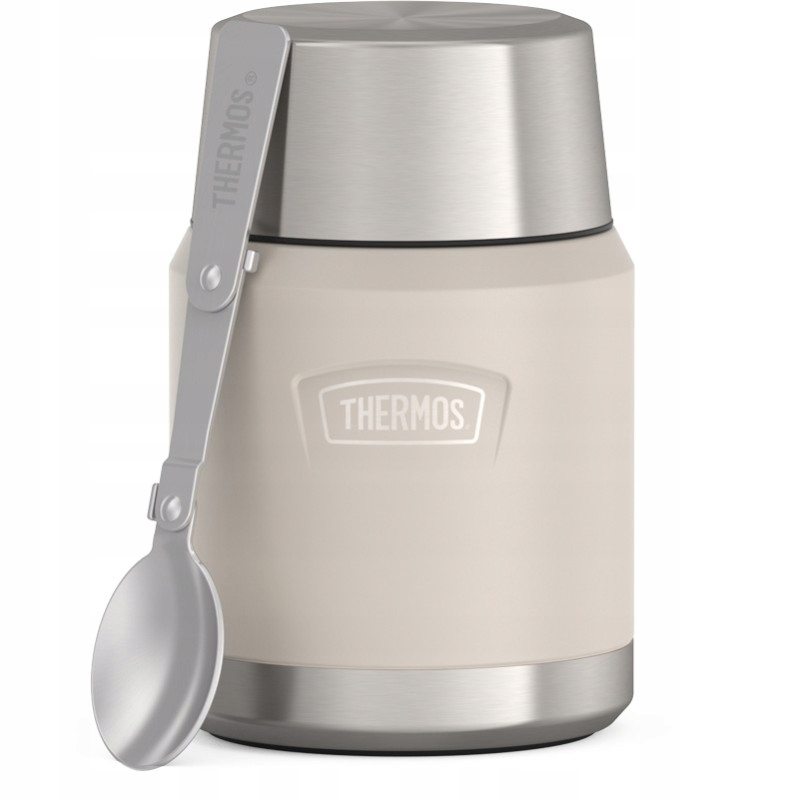 Thermos Icon termos obiadowy z łyżką, 10-14h, 470 ml w kolorze piaskowca