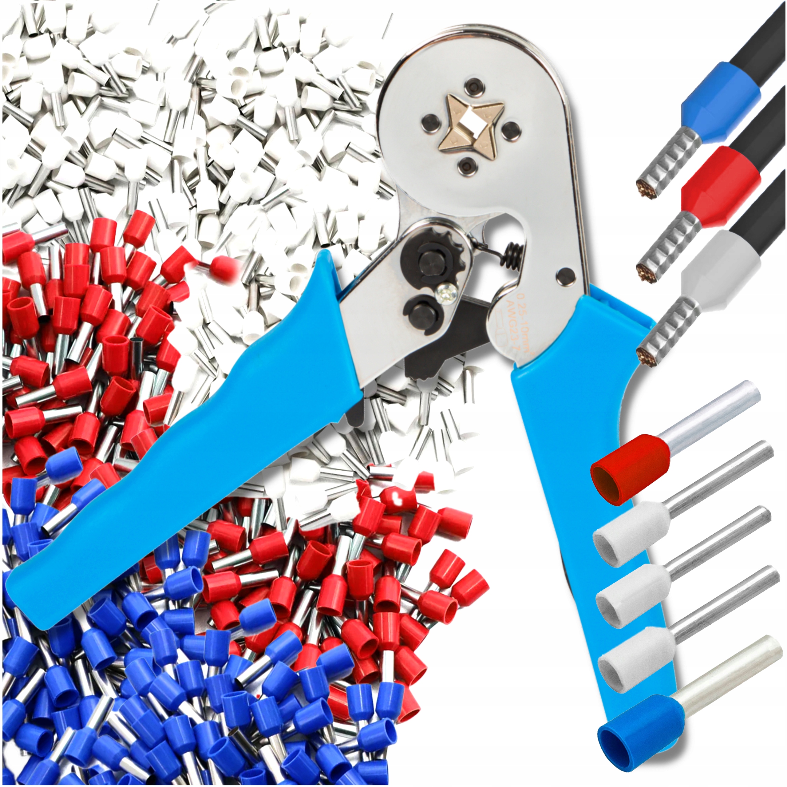 ZACISKARKA KONEKTORÓW KOŃCÓWEK PRZEWODÓW 0,25