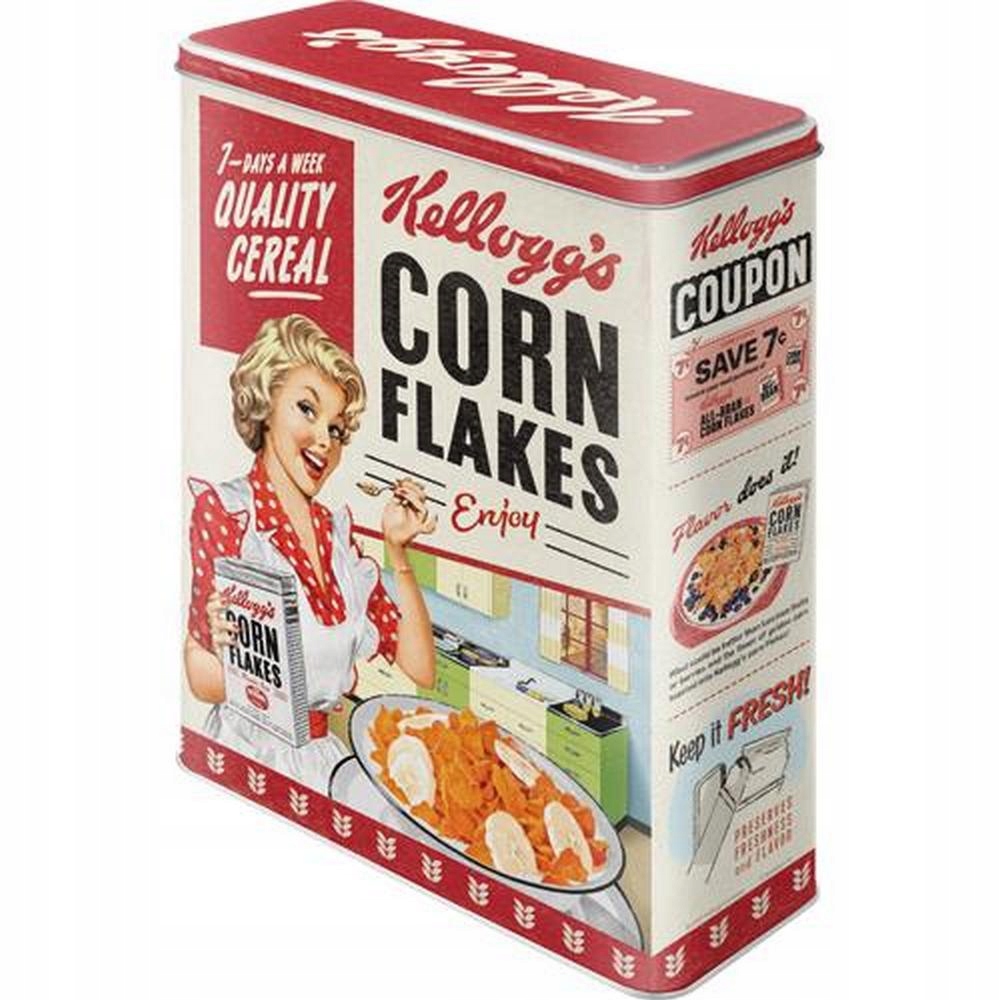 

Puszka XL Kelloggs Corn Flakes Płatki Śniadanie 4L