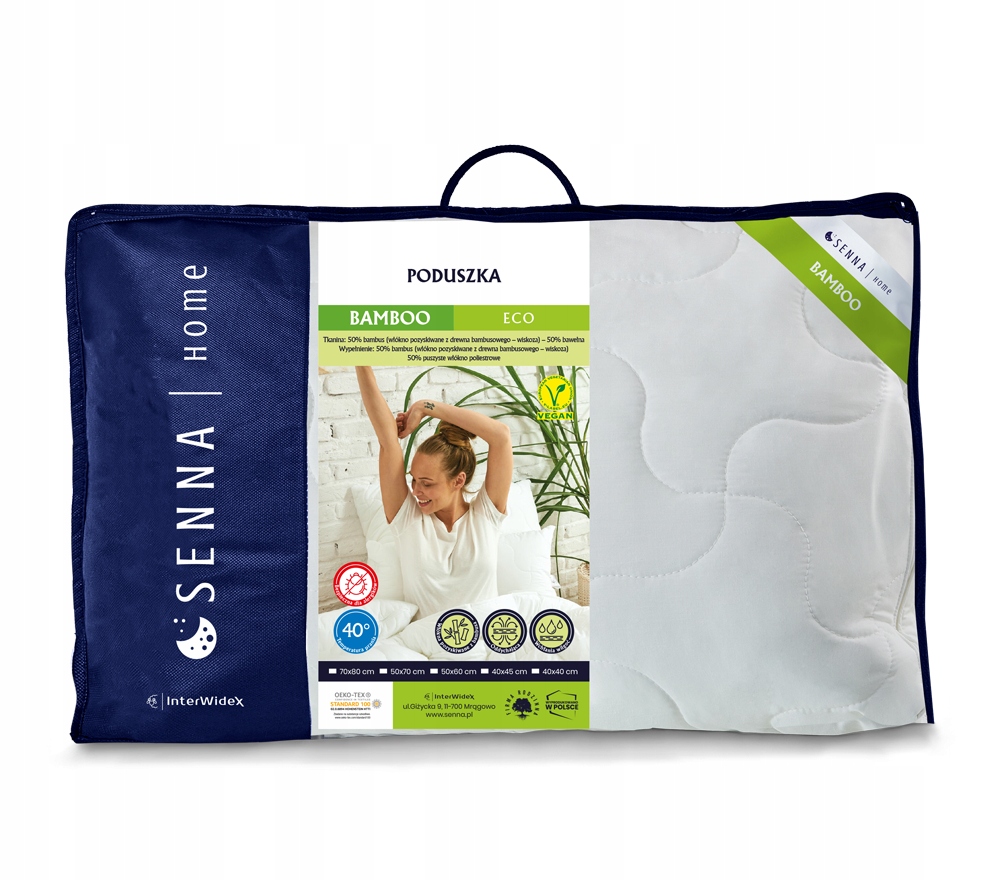 Polštář Bambusový Bamboo Inter-widex 50x70 Kvalita