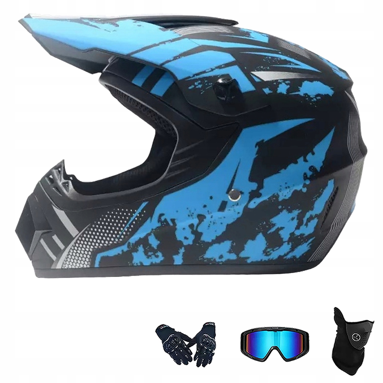 Helma Na Elektrickou Koloběžku Cross Enduro Quad Bmx Helma Brýle Rukavicexl
