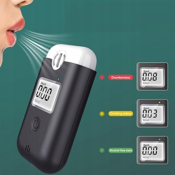 Alkomat policyjny z latarką LED miernik promili LCD PRECYZJA Marka Inna