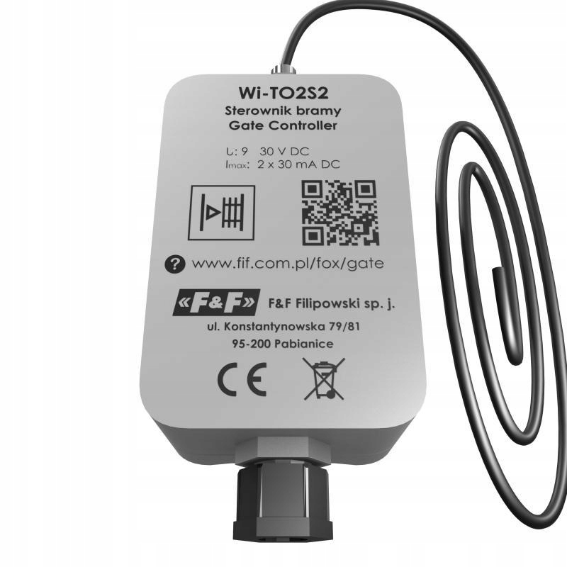 Fox Gate ovládač Wi-Fi pre brány a bránky, sivý