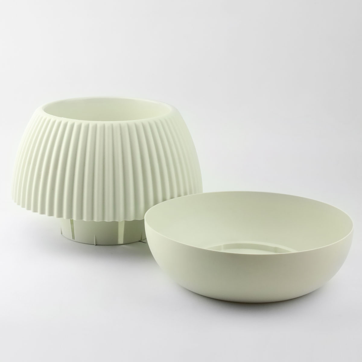 OSŁONKA NA KWIATKI DONICZKOWE OKRĄGŁA RYFLOWANA W STYLU BOHO Materiał tworzywo sztuczne