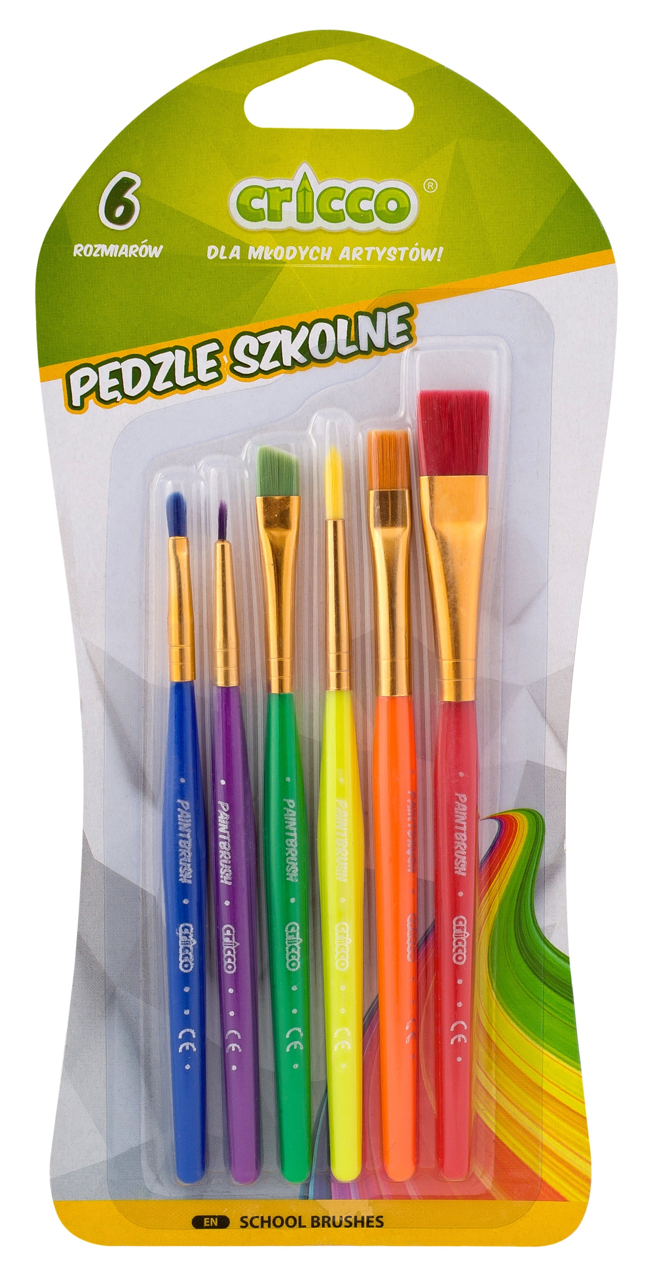 

Pędzelki szkolne Cricco 6 rozmiarów