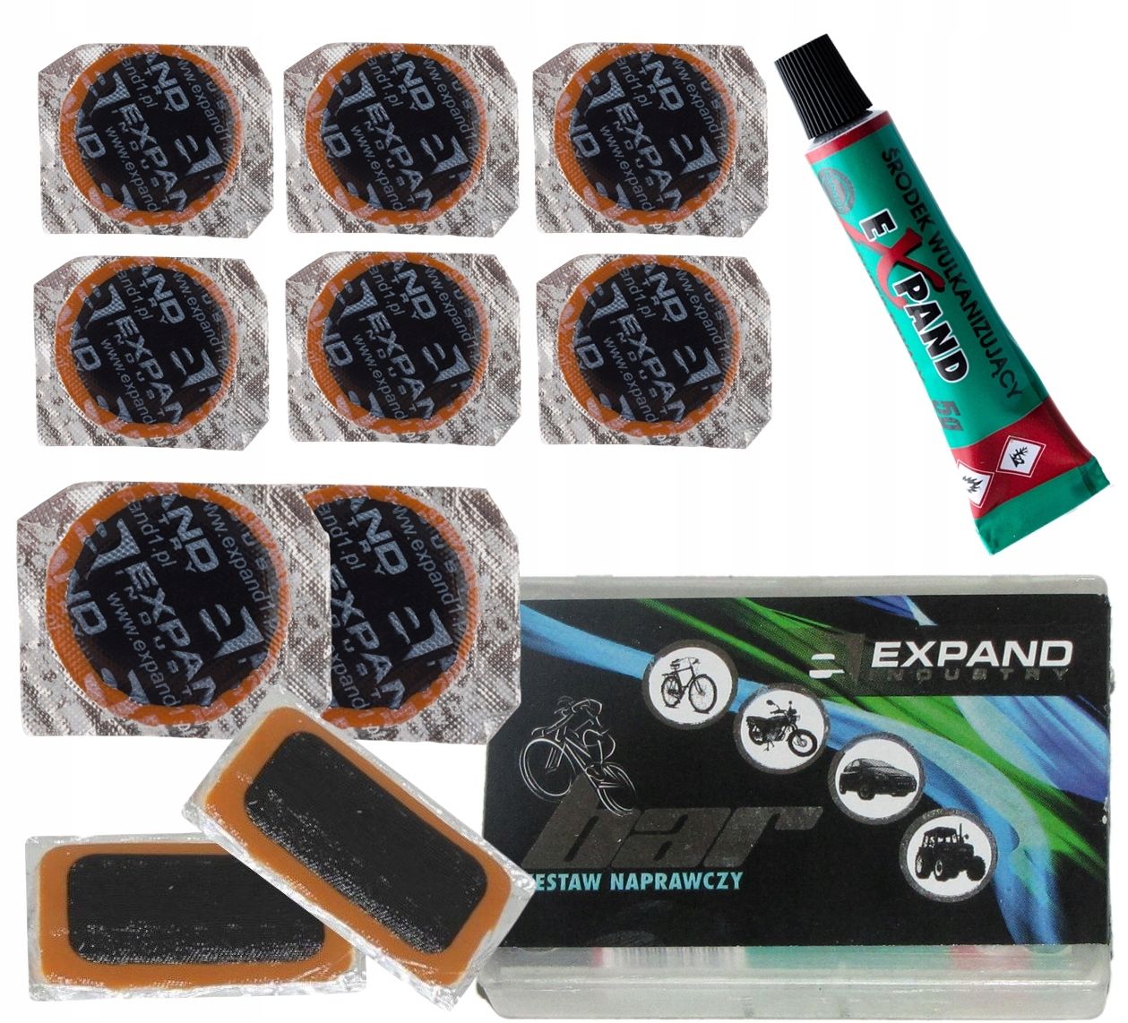 Expand Bar Zestaw łatek rower/ motor/samochód 12