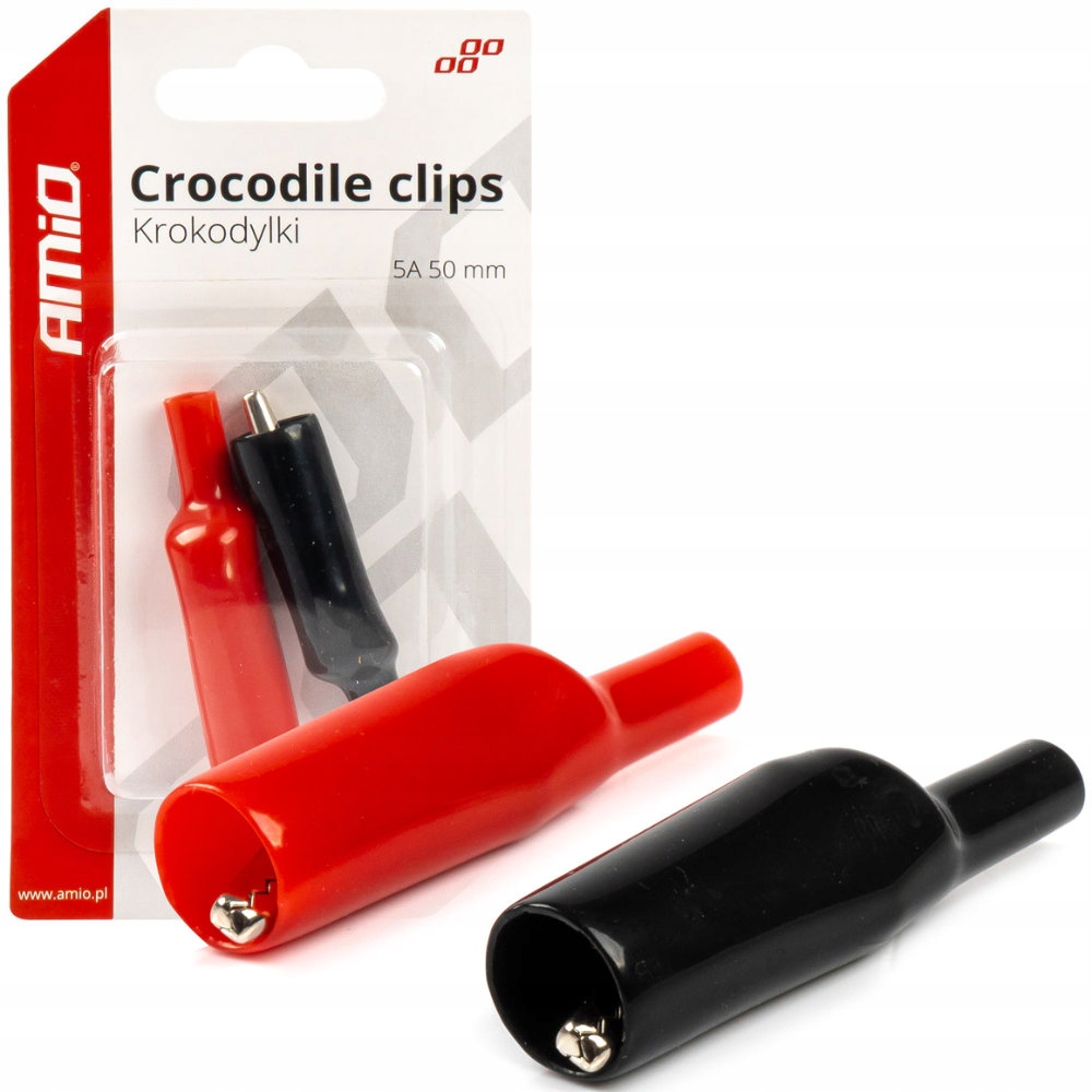 KROKODYLKI ZACISKI KLEMY DO AKUMULATORA 5A 50mm