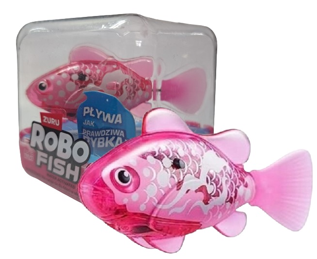 ROBO FISH ZURU Robo Alive Pływająca RYBKA Różowa PŁYWA JAK PRAWDZIWA