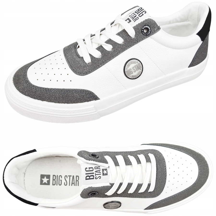 

Trampki Big Star męskie białe ekoskóra II174011 41