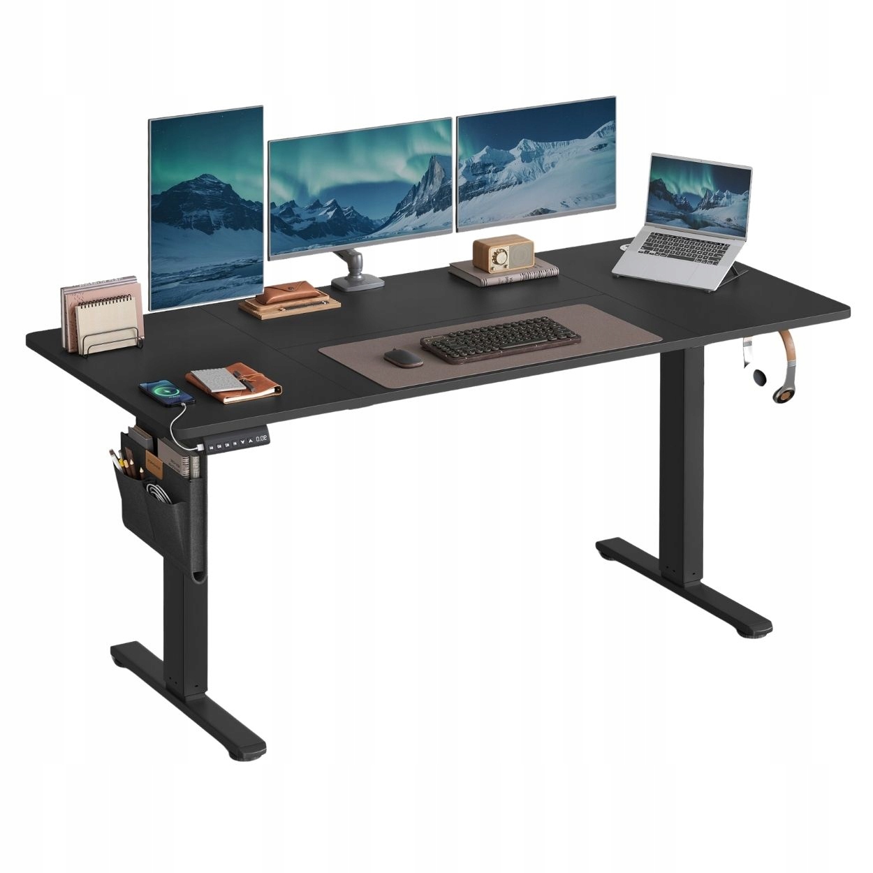 Elektrický nastaviteľný písací stôl Songmics 160 x 70 cm XXL