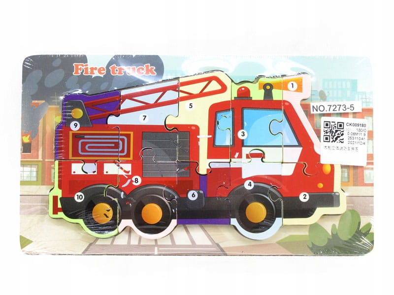 PUZZLE UKŁADANKA DREWNIANA MONTESSORI STRAŻ 10 EL Bohater Inny