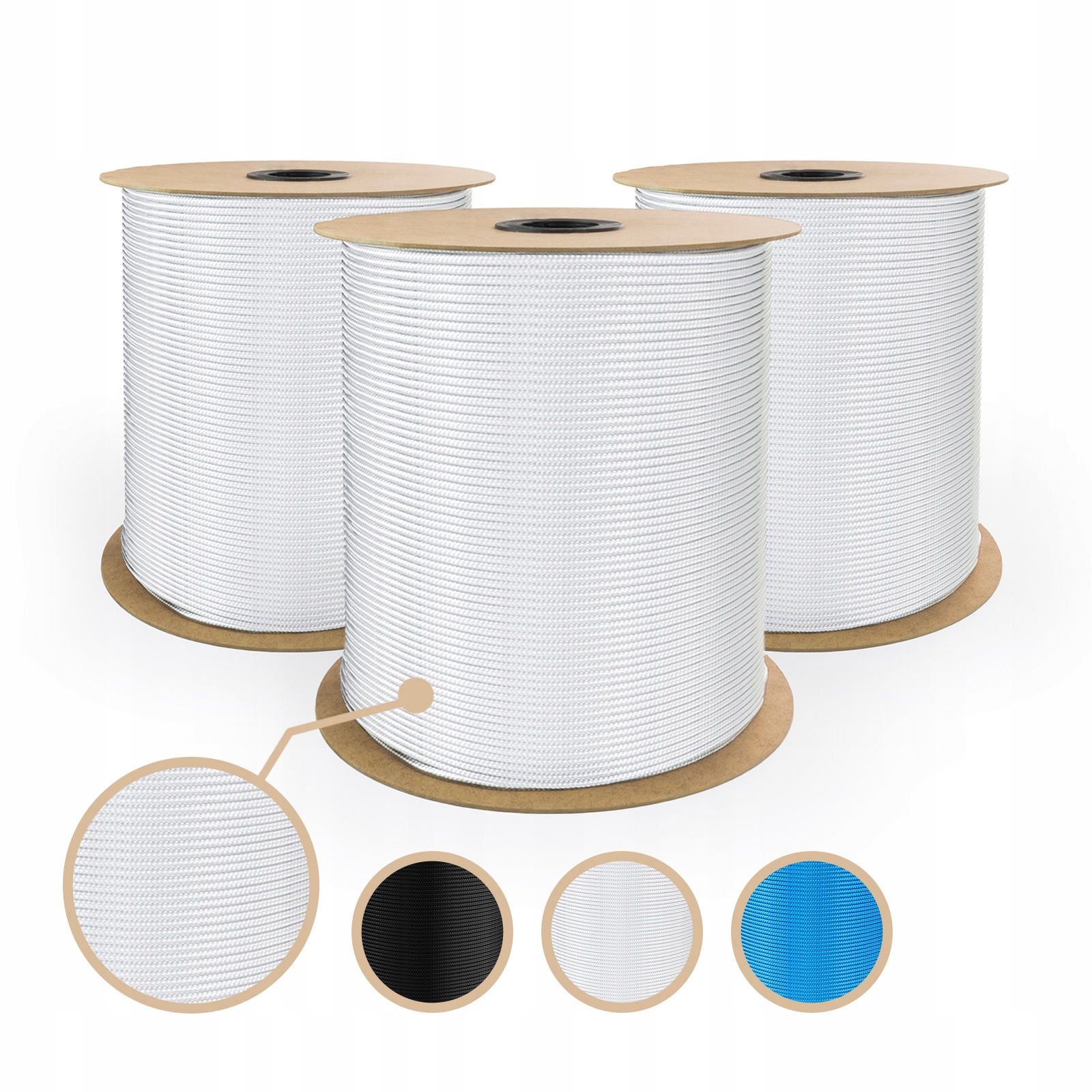 Lina Linka POLIPROPYLENOWA 6mm Pleciona Żeglarska Uniwersalna BIAŁA 200 m