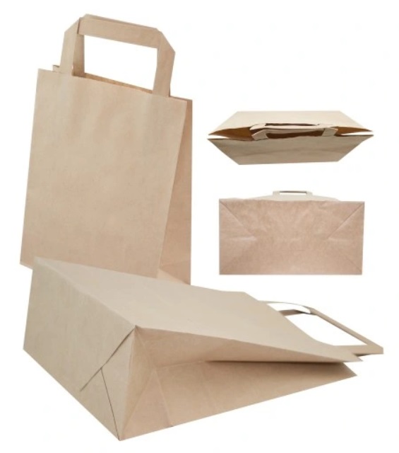 Torba torebka papierowa szara 180x85x230 250 sztuk mała