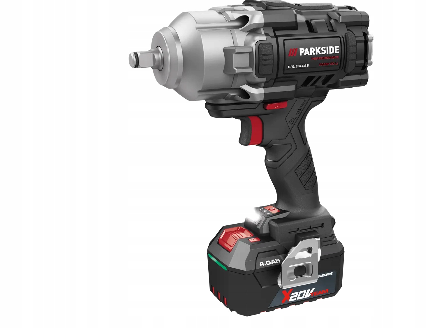 Parkside aku klucz udarowy 1/2"1356Nm z akumulatorem 4Ah i ładowarką 120w