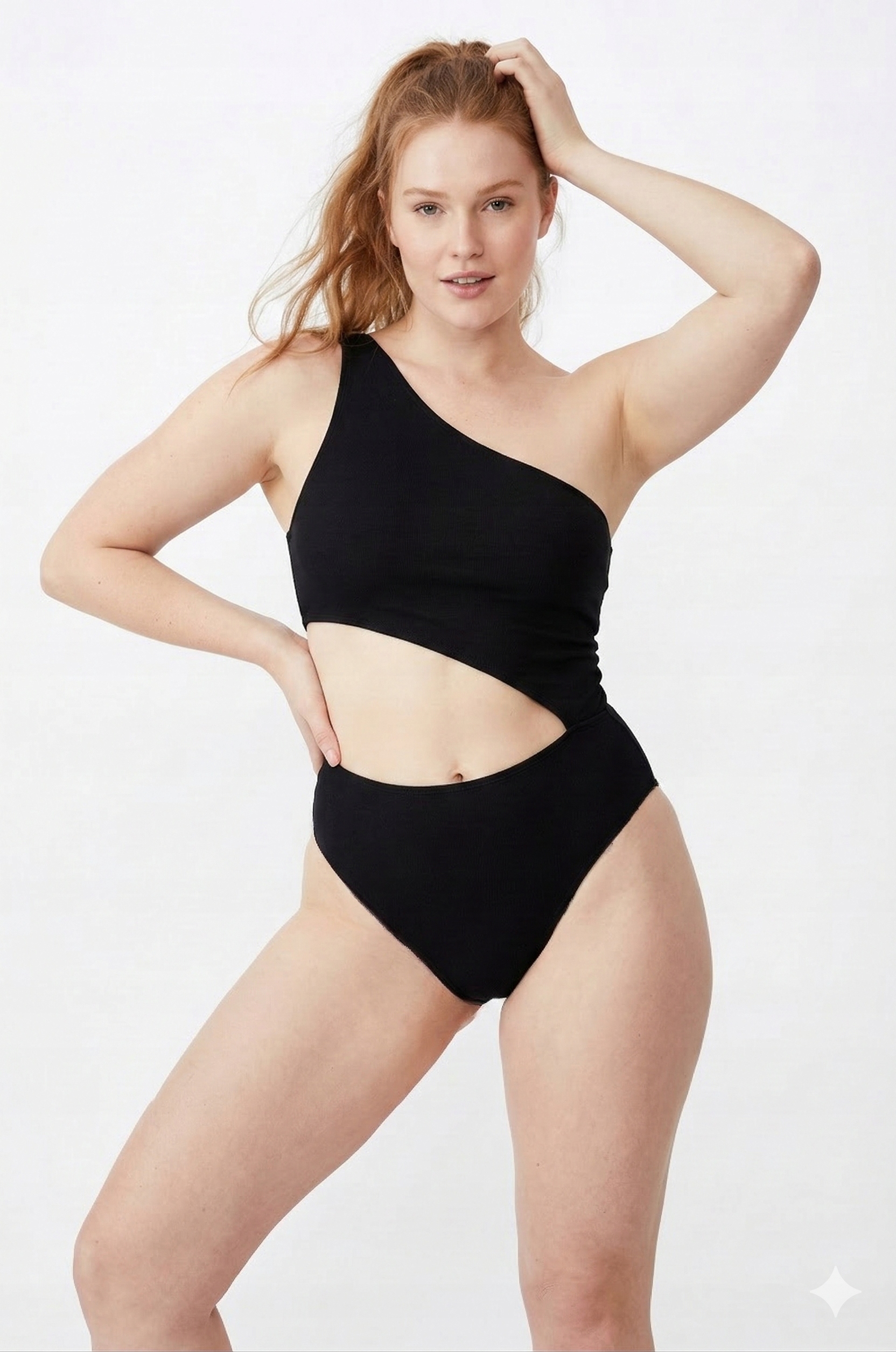 Muuv Černé Body S Asymetrickým Výstřihem A Vysokým Pasem S I1J