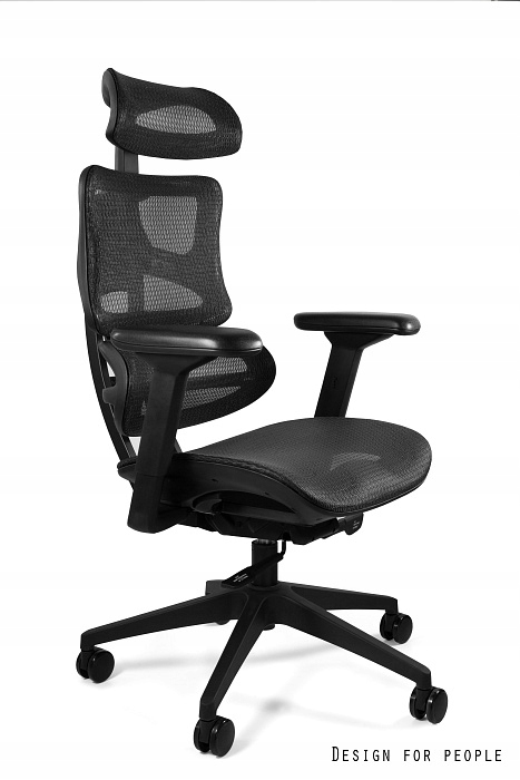 Fotel obrotowy biurowy Ergotech Black czarny Uniqu