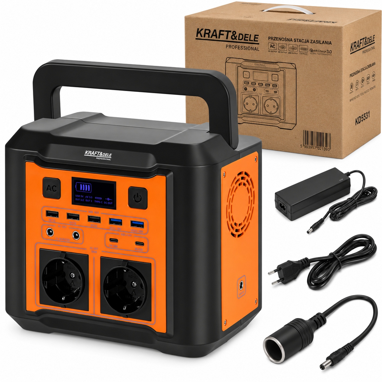 Přenosná Napájecí Stanice 296 Wh 20 Ah 14,8 V Kraft&dele KD5531