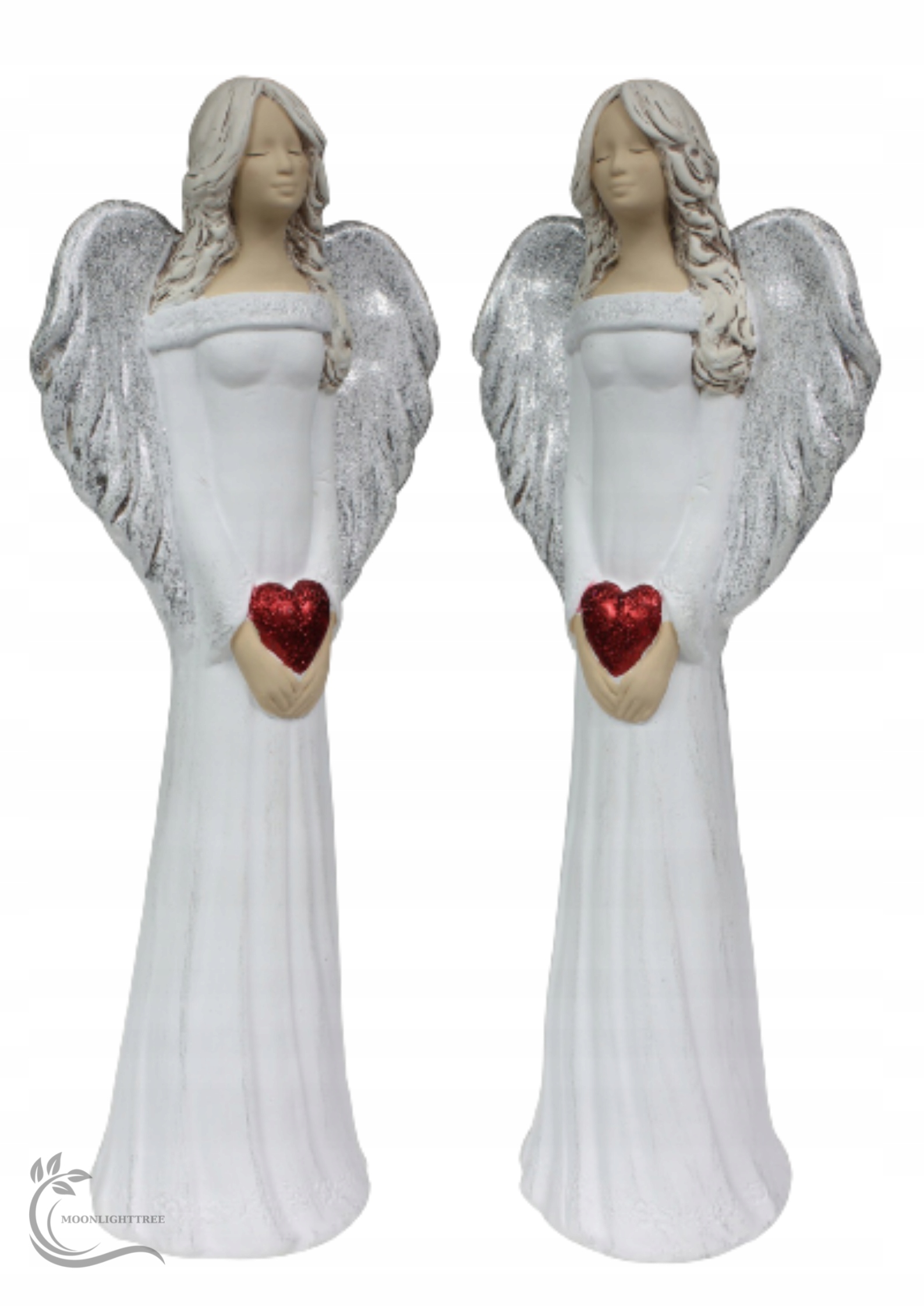 PREZENT NA ŚWIĘTA ANIOŁ STRÓŻ DUŻY SERCE PUDEŁKO Wysokość produktu 34 cm