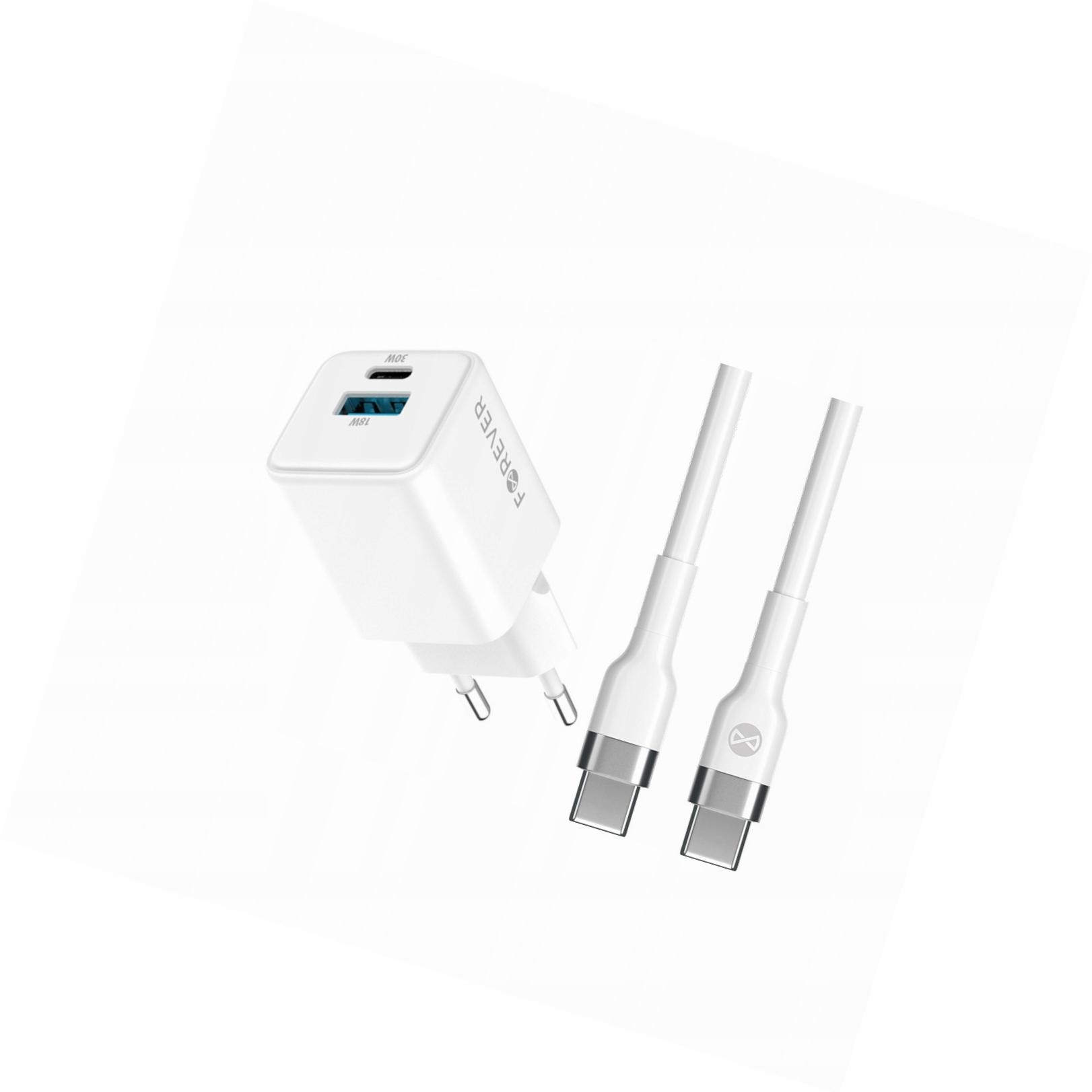 Szybka ładowarka GaN 30W Usb i Usb-c z kablem do Xiaomi Redmi Note 8T