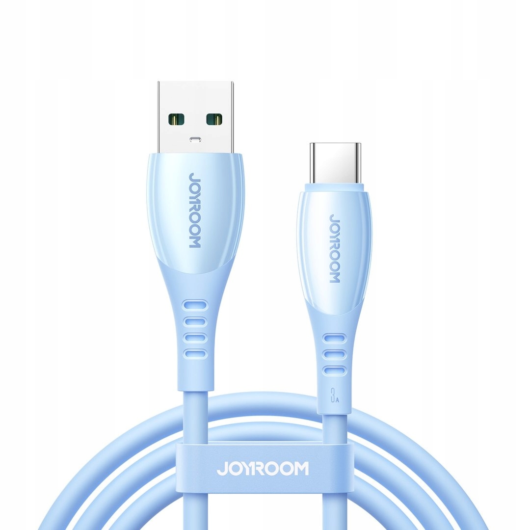 Kabel przewód Usb-a Usb-c Vibrant Series 3A 1.2m niebieski